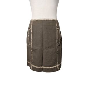 Michael Kors Python Trim Hemp Skirt 2